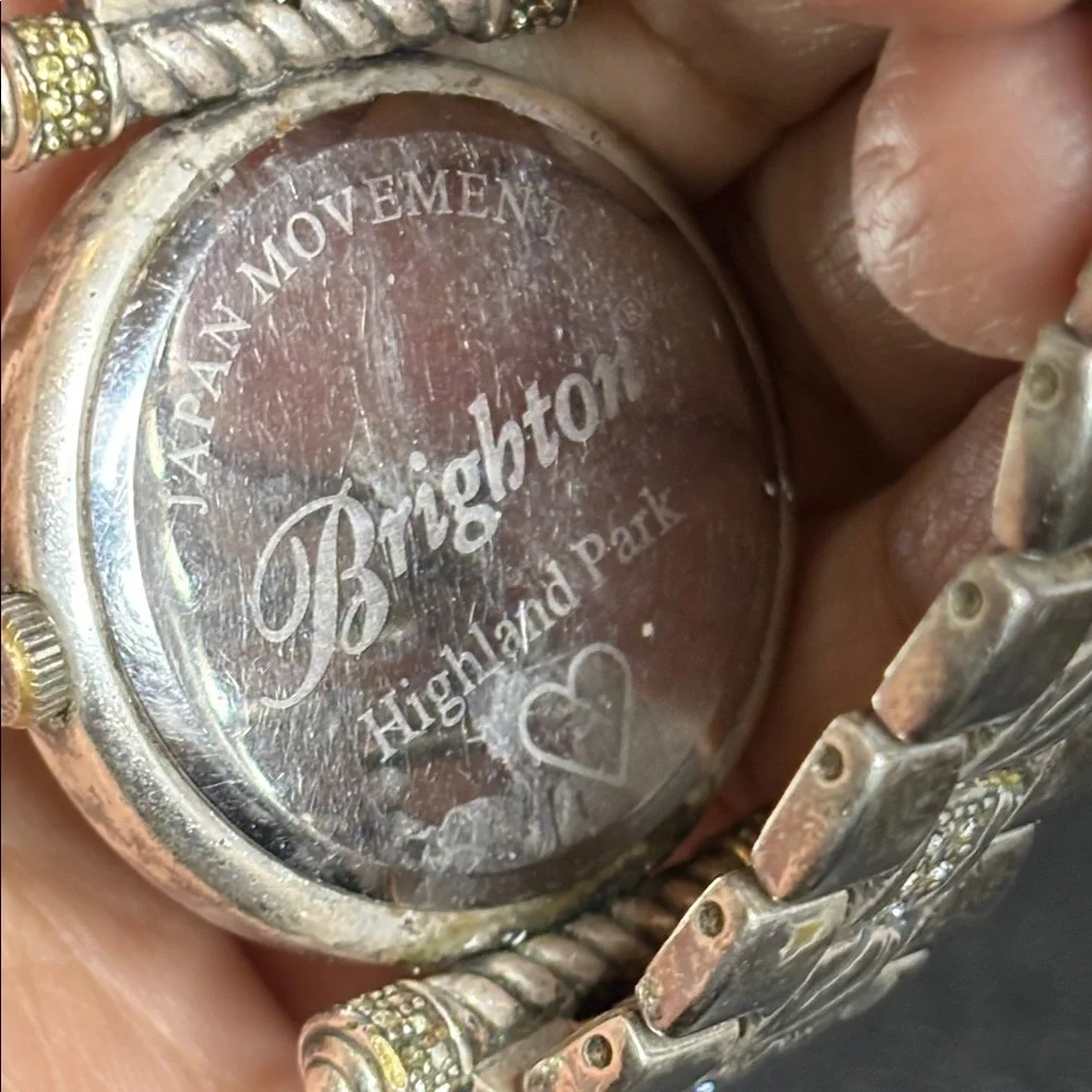 Brighton Vintage Silver-Tone Bracelet Watch WORKING Boho Western